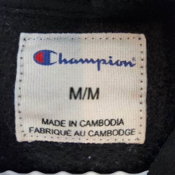 Champion Black Hoodie, Size Medium - Picture 7 of 7